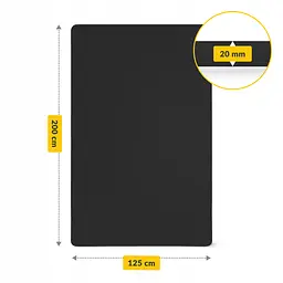 Килимок (мат) спортивний 4FIZJO TPE Gigant 200 x 125 x 2 см для йоги та фітнесу Black (P-5907739318992) - мініатюра 8