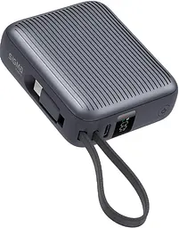 Power Bank Sigma X-power SI10A5QL 10000mAh 35W Built-In USB-C Cable gray UA - мініатюра 2