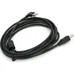 Кабель для принтера USB 2.0 AM/BM 3.0m 90° corner black Ritar (YT-AM/BM90°-3.0B) - мініатюра 2