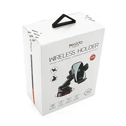 Автотримач Yesido C197+ Wireless Charging 15W, кріплення на торпеду, клямка 50-90мм, Black, Box - мініатюра 2