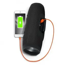 Портативна акумуляторна Bluetooth колонка бездротова переносна акустика бумбокс 20W MP3 UKC E3 CHARGE3 чорна - мініатюра 2