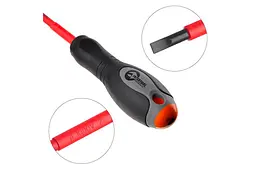 Викрутка діелектрична плоска шліцьова Intertool SL4 х 100 мм 1000 В VT-3205 - мініатюра 2