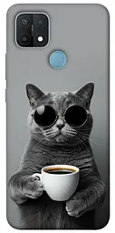 Чохол Demsky Grey cat coffee для Oppo A15s / A15