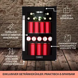 Холодильник для напоїв Klarstein Beersafe 70 Beer Time Edition (10046063) - мініатюра 6