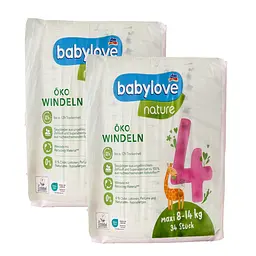 Підгузки Babylove Nature 4 Maxi (8-14 кг), 68 шт