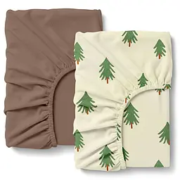Набір простирадло на резинці фланель 200х220 FOREST TAUPE COSAS (4822052489444)