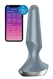Анальна смарт-пробка Satisfyer Plug-ilicious 2, 14х3 см, сіра