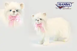 М'яка іграшка Білий кіт висота 23см, Hansa (4222) Hansa art4222 - мініатюра 3