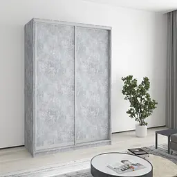 Шафа-купе дводверна MebelStar Стандарт AL 2ДСП 140x45x210 см Бетон (MBS-2283)