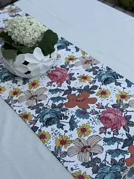 Ранер доріжка Ecotton DUCK 45x170 см для обіднього столу водовідштовхувальна в квітках (25123) - мініатюра 5