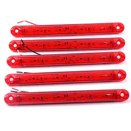 LED Габарит Thoc Auto 180 х 20 мм 12/24V 12 діодів Червоний (ТН-1212) 5 шт.