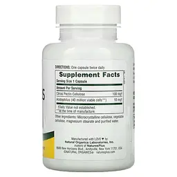 Пробіотики і пребіотики Natures Plus Acidophilus with Pectin 90 капсул - мініатюра 2
