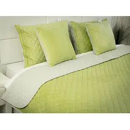 Чохол на подушку Руно 50х70 см велюровий оливковий (382.55_Olive Green ромб) - мініатюра 6