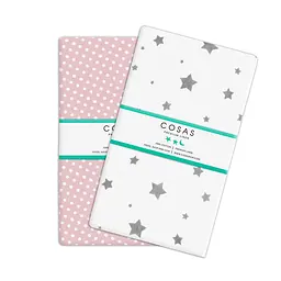 Набор полуторная простыня 155х240 PINK DOTS/ GREY STARS COSAS (4822052024188)