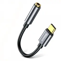 Перехідник адаптер Baseus Type-C Male to 3.5 mm Female Adapter L54 CATL54-0G Deep Grey - мініатюра 2