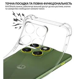 Чохол до мобільного телефона BeCover Anti-Shock Motorola Edge 70 Clear (715069) - мініатюра 3