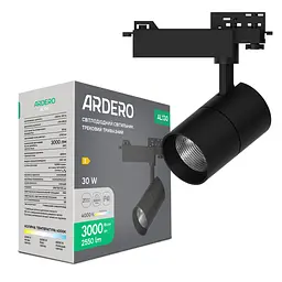 Світлодіодний трековий світильник Ardero AL130 30Вт 4000K чорний