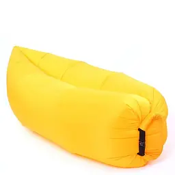 Диван надувний з подушкою лежак крісло 150х70см подушка 70х30см UKC AIR Sofa 4 жовтий - мініатюра 1
