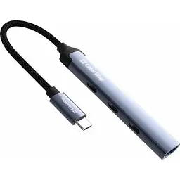 Концентратор ColorWay USB-C 4-in-1 USB-C2.0х3/USB3.0 (CW-HUB07) - мініатюра 2