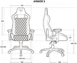 Геймерське крісло Cougar Armor S Black [3MASBNXB.0001] [74987] - мініатюра 6
