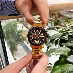 Наручний годинник чоловічий 8336 Gold-Black Curren acs0031456 - мініатюра 6