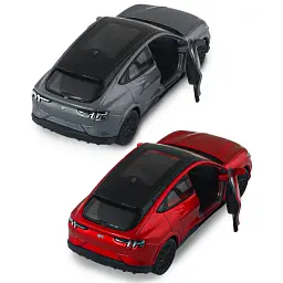 Автомодель - FORD MUSTANG MACH-E GT 2023 (червоний, сріблясто-сірий) - мініатюра 2
