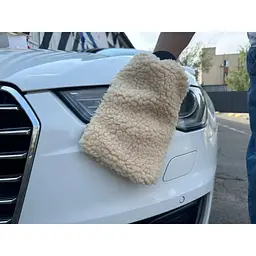 Рукавичка для миття авто вовна Bottari Wool 25х15 см - мініатюра 4