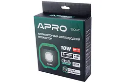 Прожектор вуличний світлодіодний LED акумуляторний Apro 10 Вт Li-Ion - мініатюра 7