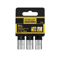 Набір торцевих головок Stanley торцевих 1/4" Maxi Drive, із шестигранним профілем, 3 шт: 11, 12, 13 мм. (FMMT17092-0) - мініатюра 2