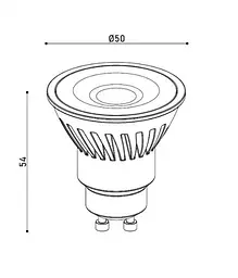 Лампа LED GU10 9W 4000К 900Lm Kloodi KDGU10-9WSMD 4K 60D - мініатюра 3