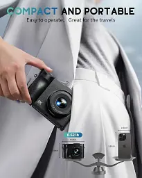 Цифровий фотоапарат 4K 50 МП із поворотним дисплеєм і картою 32 ГБ - мініатюра 2