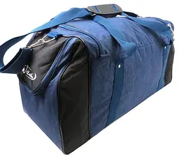 Сумка спортивна Wallaby з нейлону 59 л 48×32×28 см Синя з чорним - мініатюра 6