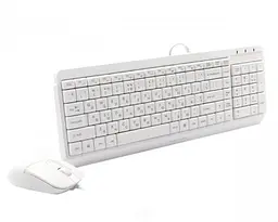 Комплект A4Tech Fstyler Sleek Multimedia Comfort F1512, White, клавіатура+миша, USB - мініатюра 2