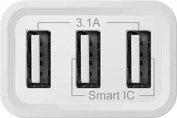 Зарядний пристрій Defender 3xUSB 37W 3.1A білий UPA-31 (83587) - мініатюра 2
