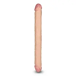 Двосторонній фалоімітатор тілесний King-Sized Realistic Slim Ultra Double Dildo 17 дюймів - мініатюра 6