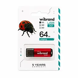 USB флеш накопичувач Wibrand 64GB Ladybug Red USB 3.2 (WI3.2/LB64P10S) - мініатюра 5