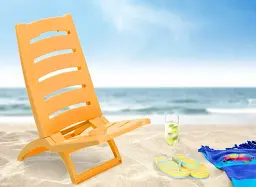 Крісло-шезлонг з пластику Adriatic 37.5х65 см жовтий (8002936289025) - мініатюра 6