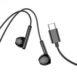 Навушники Hoco M93 Type-C Joy wire-controlled digital earphones with microphone чорні - мініатюра 2