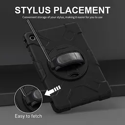 Чохол Rugged 3 Layers броньований протиударний з захистом-360 Samsung Galaxy Tab A9+ Plus SM X210 X215 Чорний - мініатюра 9