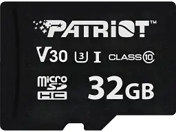 Карта пам'яті Patriot VX microSDHC UHS-I U3 V30 Class 10 32 GB (PSF32GVX31MCH)