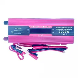 Інвертор напруги Solar Smart King Power Inverter 018 модифікована синусоїда Red 1 розетка 2 USB екран з 24V на 220V 2000W (11064) - мініатюра 4