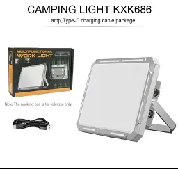Кемпінговий світлодіодний ліхтар Unibrother KXK-686 з акумулятором 4000 mAh Сріблястий (00364)
 - мініатюра 2