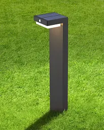 Вуличний світильник на сонячній батареї Goldlux 329424 Mali LED 1x4.5W 4000K 400Lm IP44 чорний - мініатюра 2