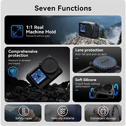 Чохол Telesin Silicone Cover with Lens Cap для DJI Osmo Action 6 (S6-PTC-11) [168848] - мініатюра 9