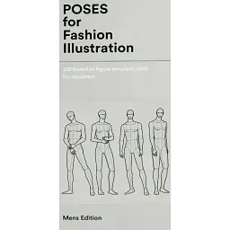 Poses for Fashion Illustration. Mens. Card Box -