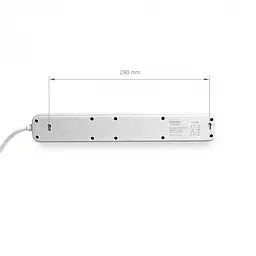 Мережевий подовжувач Videx Oncord з/з 6 п 3 м (3x1.5 мм) з кнопкою білий (VF-PD63G-W) - мініатюра 5