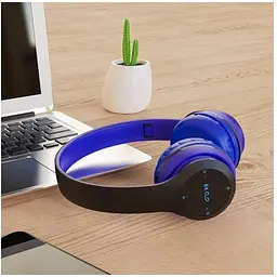 Бездротові навушники Borofone BO4 Charming Rhyme Wireless накладні сині 6931474709905 - мініатюра 2