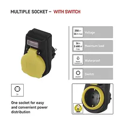 Розетка EMOS 16A 250V IP44 одинарна (P00292) - мініатюра 7