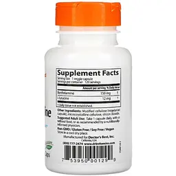 Бенфотіамін Doctor's Best Benfotiamine 150 мг 120 капсул - мініатюра 2