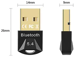 Bluetooth адаптер USB BT 5.4 для комп'ютера, ноутбука, навушників, клавіатури, мишки, колонки та іншого. До 20м - мініатюра 15